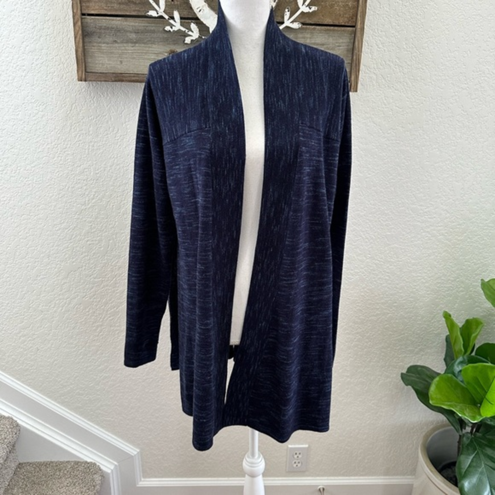Lululemon Blissful‎ zen blue merino wool open side cardigan sweater size 10